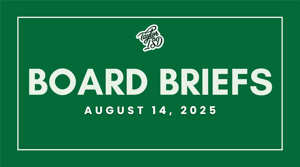 Board Briefs banner Aug. 14 2025